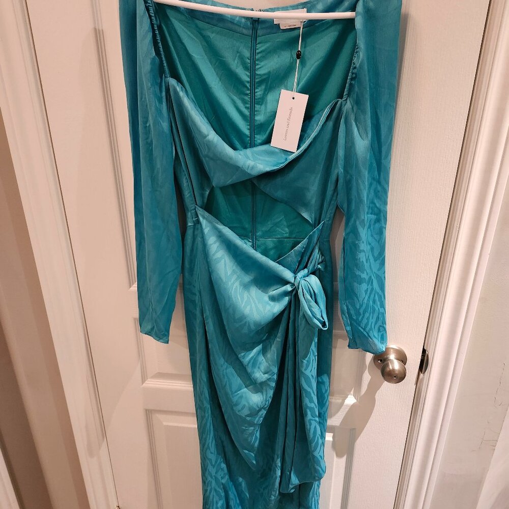 Lovers & Friends teal cut out wrap dress!